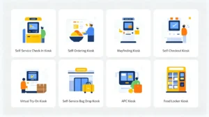 different types self-service kiosk