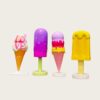ICE CREAM-FIBERGLASS DISPLAY-LEXIO (1) Mixed Style Fiberglass Ice Cream & Popsicle Statue Set | Custom Indoor Outdoor Dessert Store Display Ornament