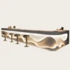 Wave-Shaped LED Reception Desk