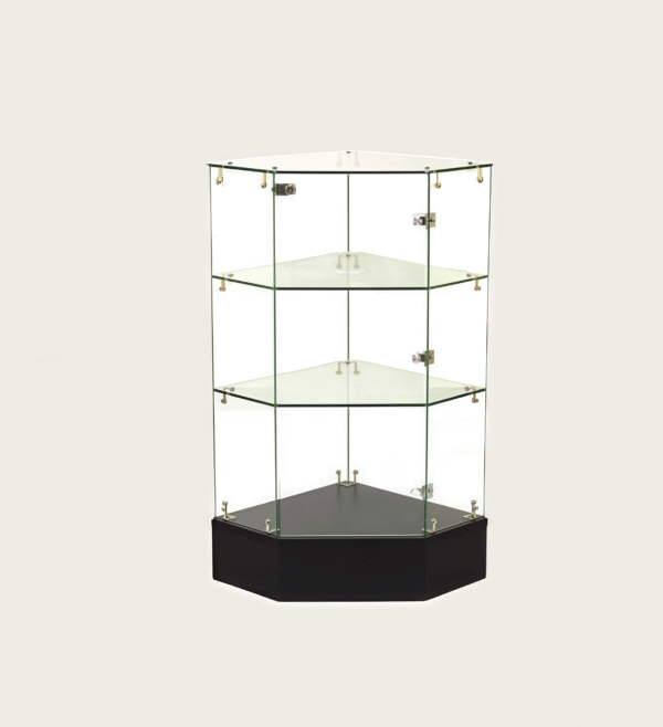 coner display showcase corner showcase