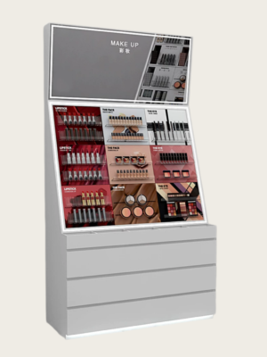 makeup showcase with LED
