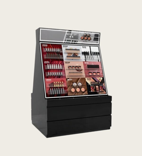 makeup showcase with LED