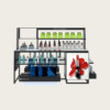 Industrial style cosmetics display