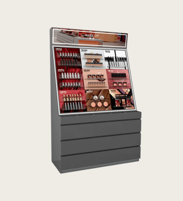 makeup showcase with LED