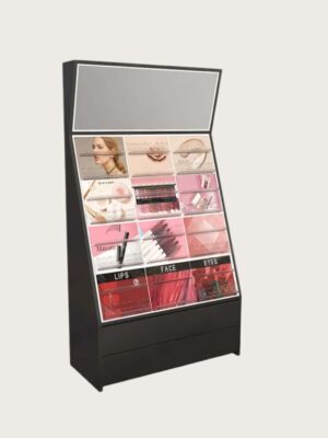 Floor-standing makeup display stand