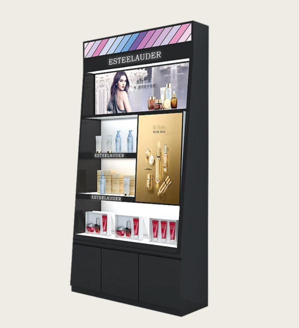 makeup showcase with LED