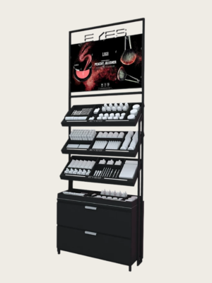 makeup showcase with LED