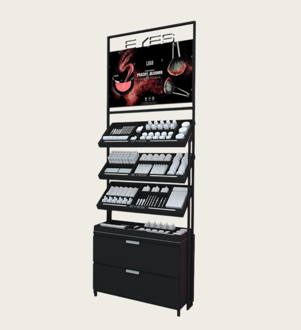 makeup showcase with LED