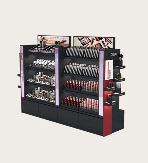Brand customizable cosmetics display stand