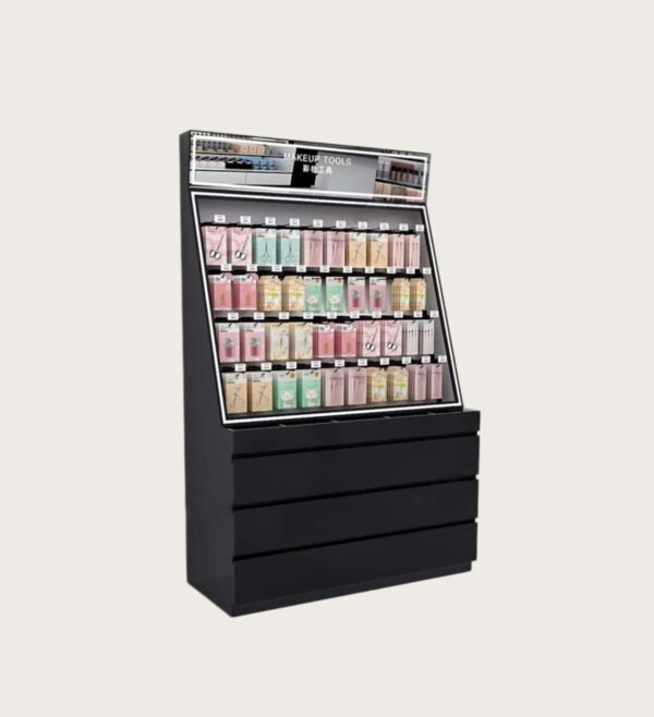 makeup showcase with LED