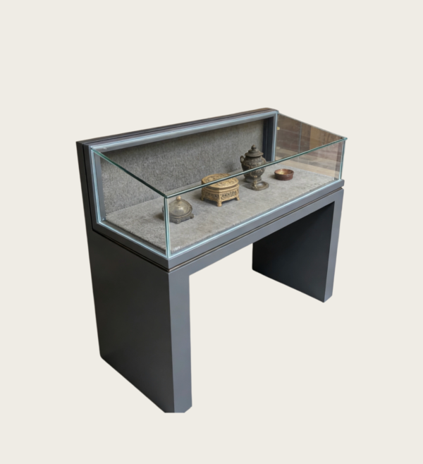 Low-profile antique display case | Freestanding antique display case for museums