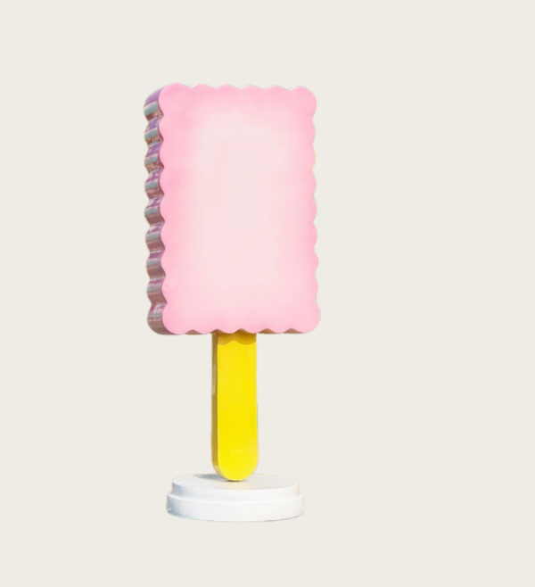 ice cream-fiberglass display (11) Wavy Edge Fiberglass Wafer Ice Cream Sculpture | Custom Indoor Outdoor Dessert Shop Display Ornament