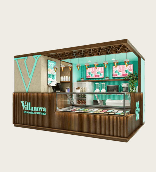 Customized ice cream kiosk