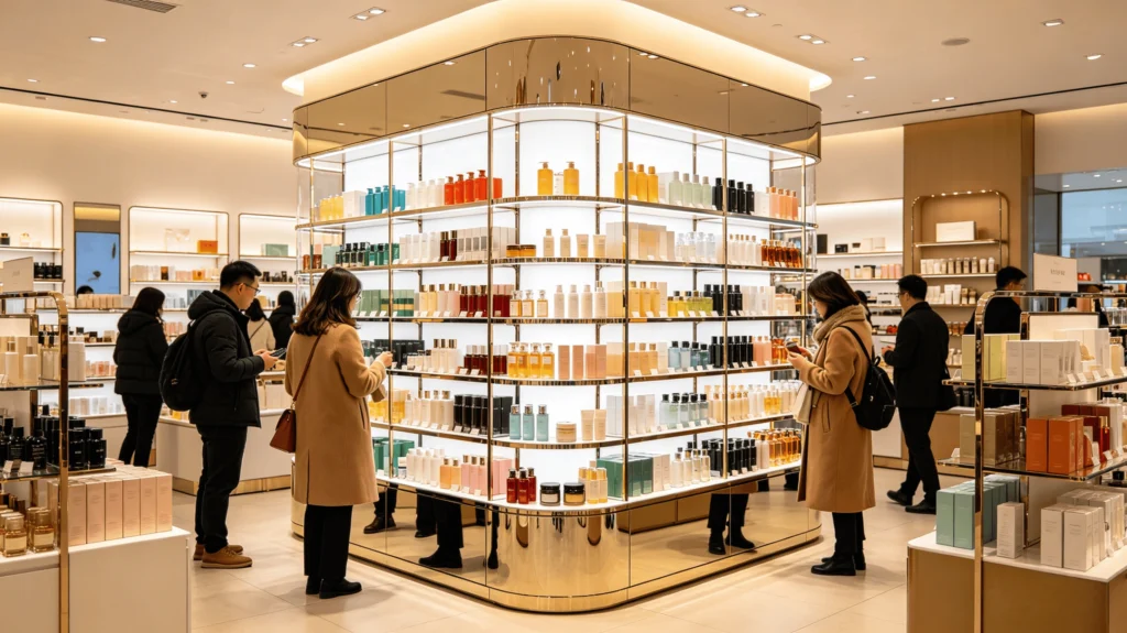 perfume middle display counter