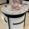 round perfume counter