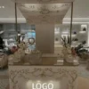 perfume store island display case (8)_副本 custom perfume cart