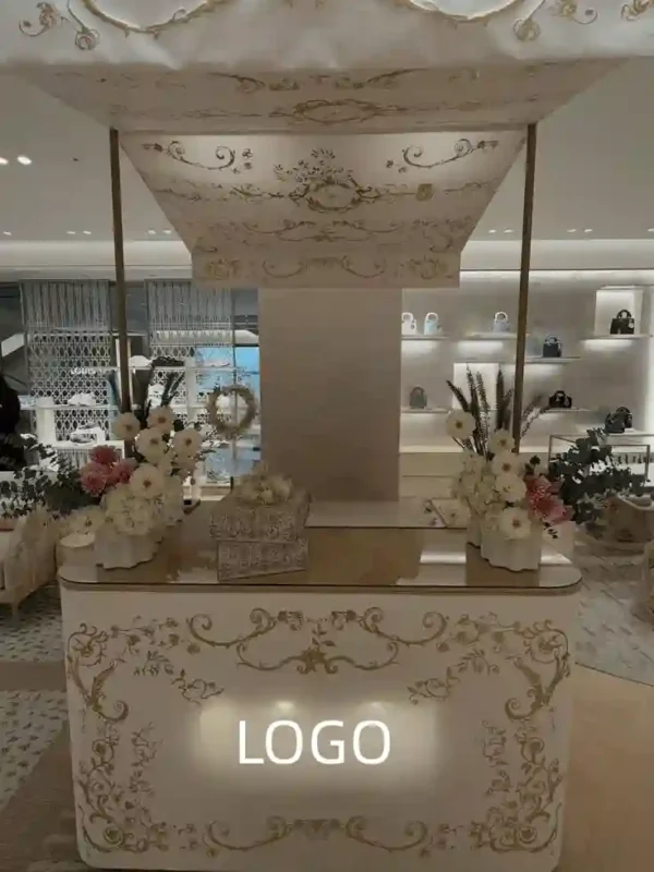 perfume store island display case (8)_副本 custom perfume cart
