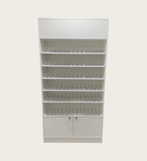 Vertical Lockable Display Case | Custom Floor-Standing Display Case for E-cigarette Shops