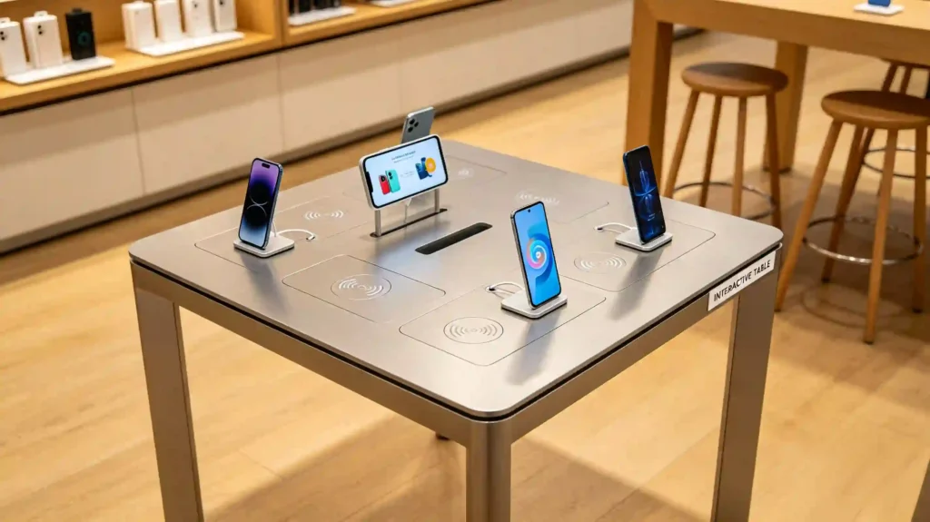 Anti-theft desktop display stand