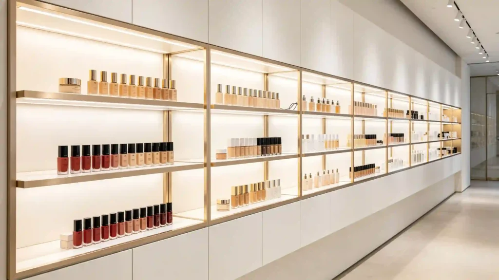 custom cosmetics wall cabinets