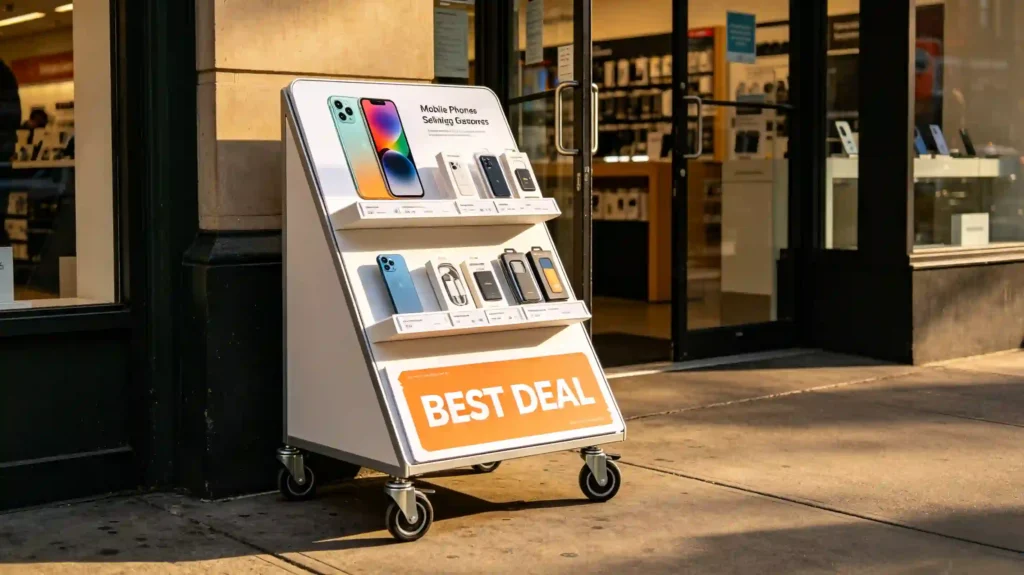 Entrance promotional display stand