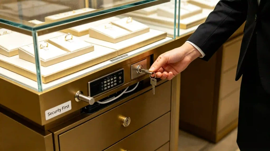 Jewelry cabinet is secure