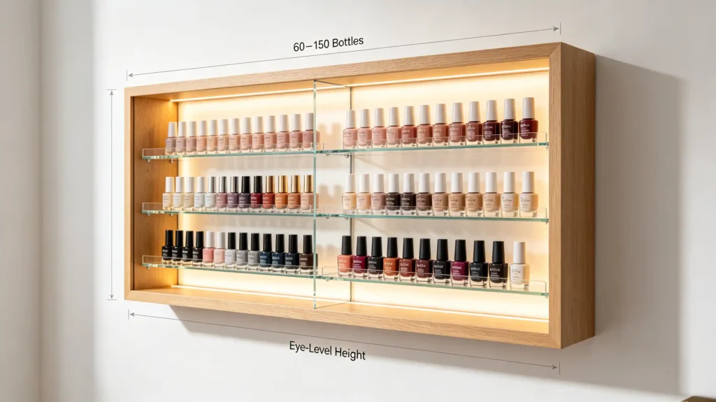 wholesale nail display-Wall-mounted cabinet