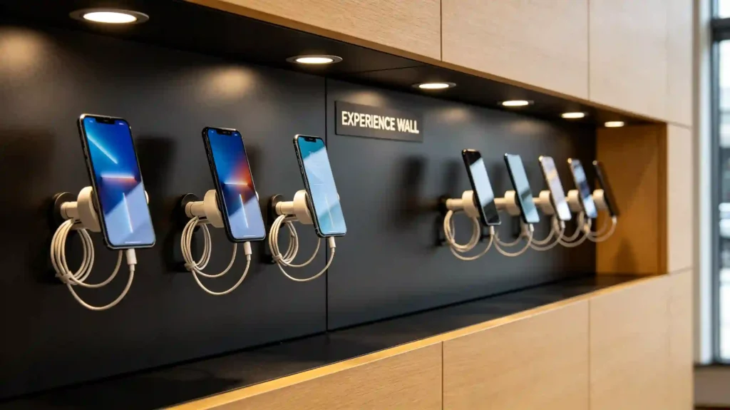 Wall-mounted experience wall