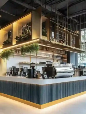 custom cafe counter