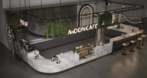 modern retail kiosk inside upscale shopping mall 2026
