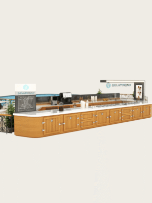 coffee shop kiosk (3) Gelato & Coffee Shop Service Counter
