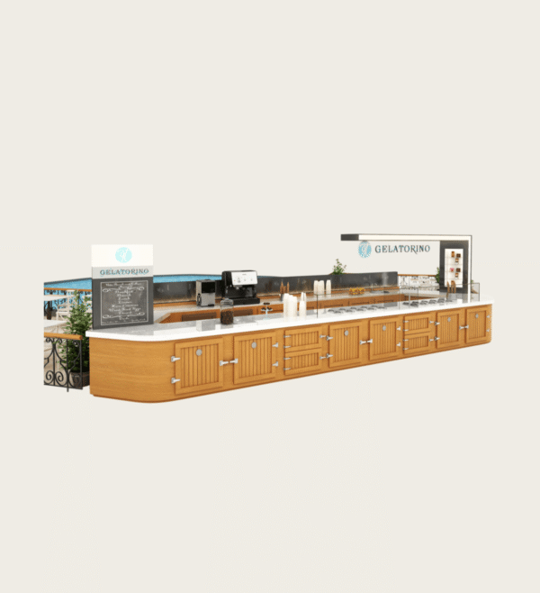 coffee shop kiosk (3) Gelato & Coffee Shop Service Counter