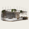 Cafe Large Curved Kiosk