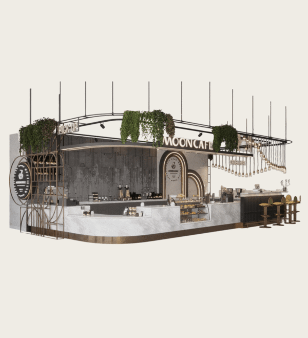 Cafe Large Curved Kiosk