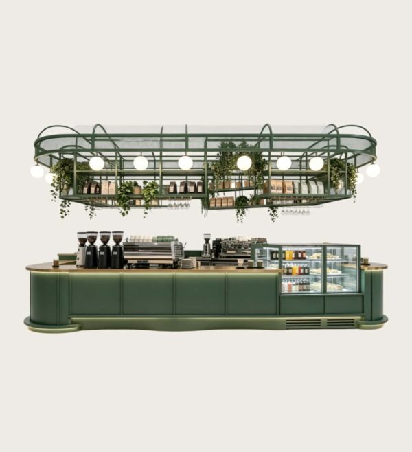 counter for sale (23) Modern Dark Green Coffee Bar Counter
