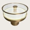 Luxury Round Pedestal Jewelry Display Showcase with LED Lighting | Circular Glass Island Display Cabinet for High-End Retail Jewelry Stores