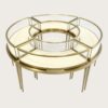Modern Black Circular Ring Jewelry Display Island Showcase | 360° Freestanding Glass Jewelry Display Counter for Luxury Retail Stores