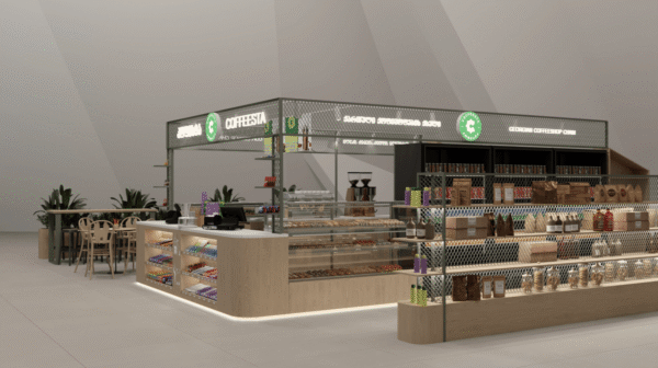 custom coffee kiosk