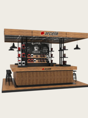 custom coffee kiosk (3) High-end Mall Coffee Kiosk