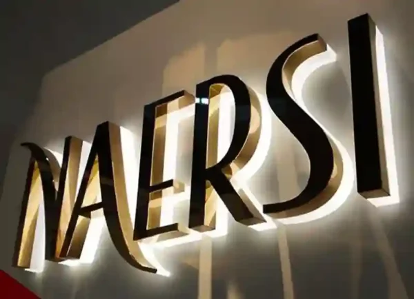 Backlit logo display-custom logo sign design
