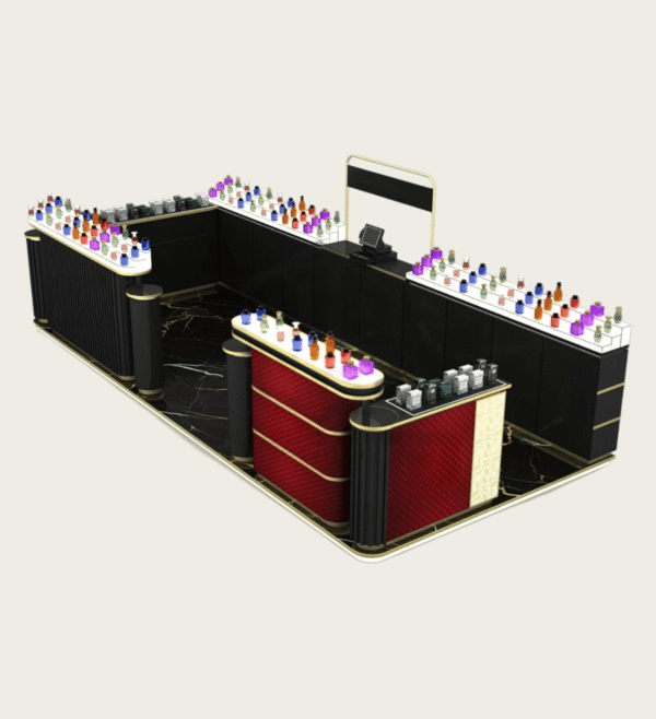Nail Polish & Beauty Display Mall Kiosk