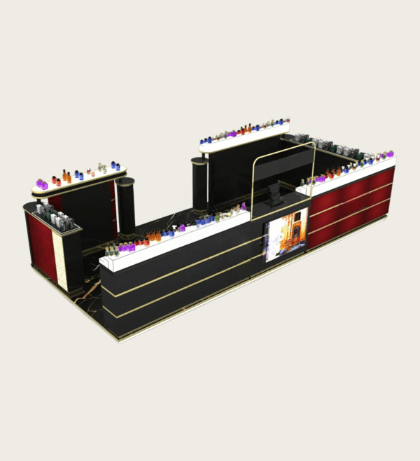 Nail Polish & Beauty Display Mall Kiosk