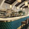 Luxury Curved Hotel Bar Counter | Mediterranean Style Restaurant Back Bar Furniture