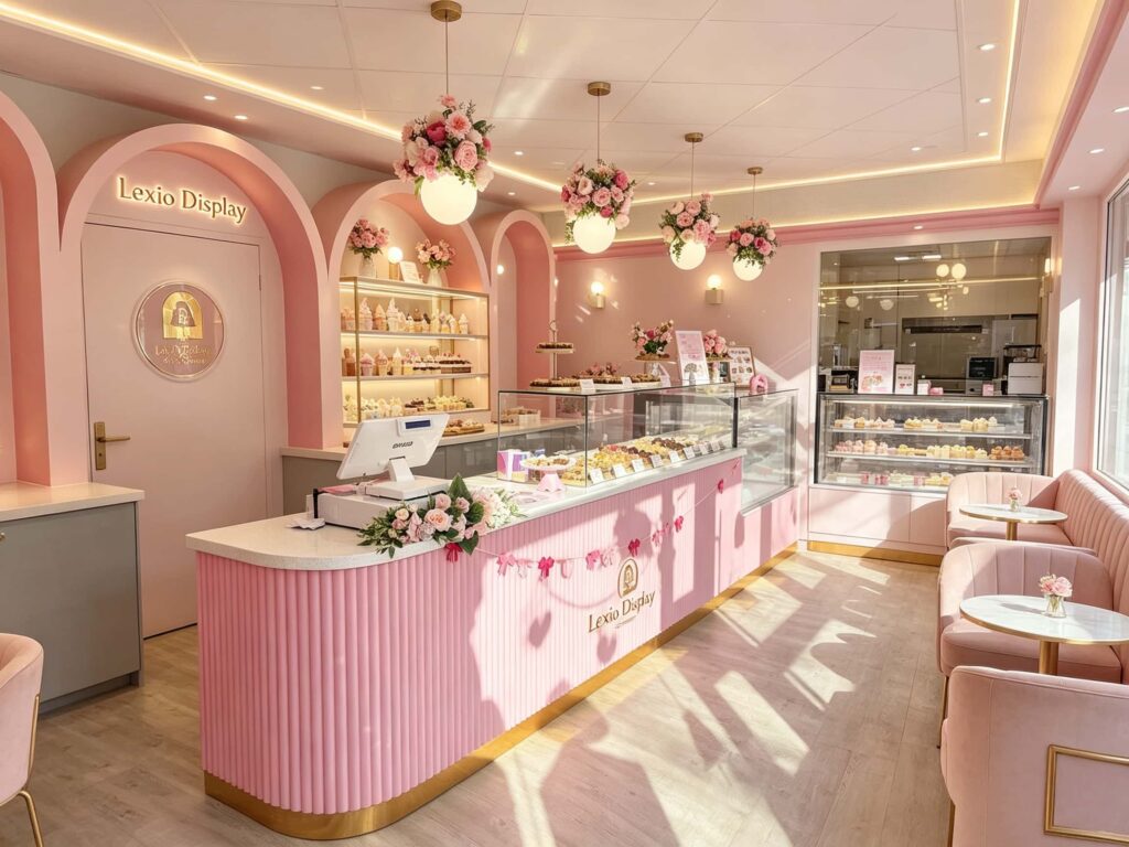 Arches Florals & Velvet: A High-End Pastry Shop Design