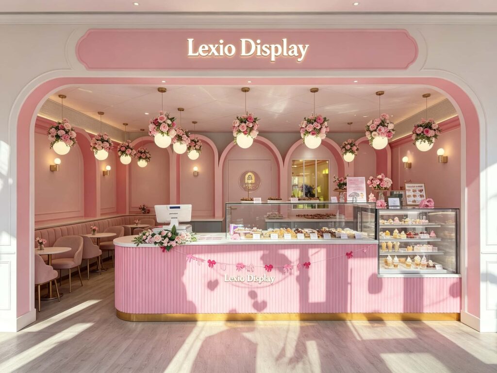 Arches Florals & Velvet: A High-End Pastry Shop Design