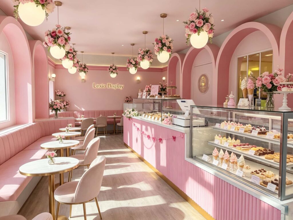 Arches Florals & Velvet: A High-End Pastry Shop Design