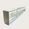White Display Counter Long Combined Vitrine Showcase With Base Glass Shelves For Cell phone Shop