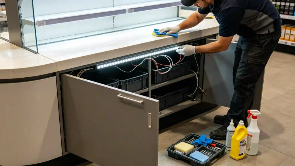 easy install kiosk in mall