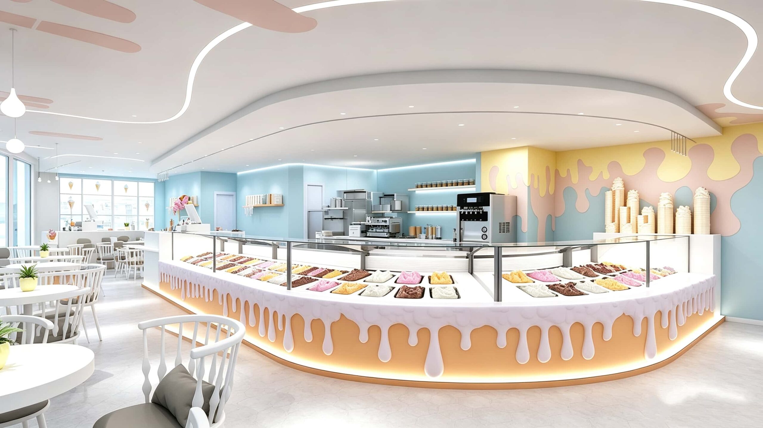 Ice Cream Shop Bar Counter