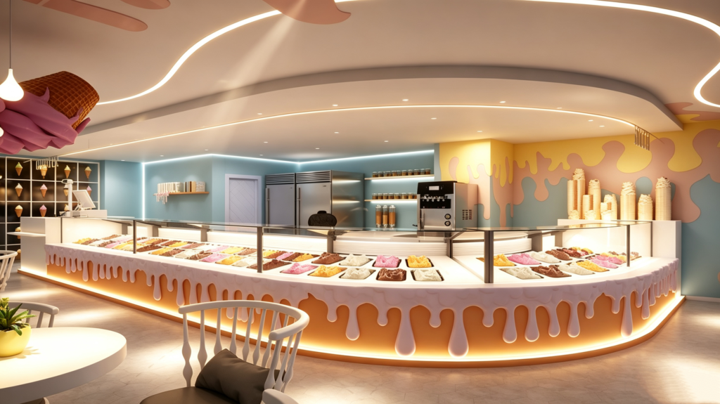 ice cream counter